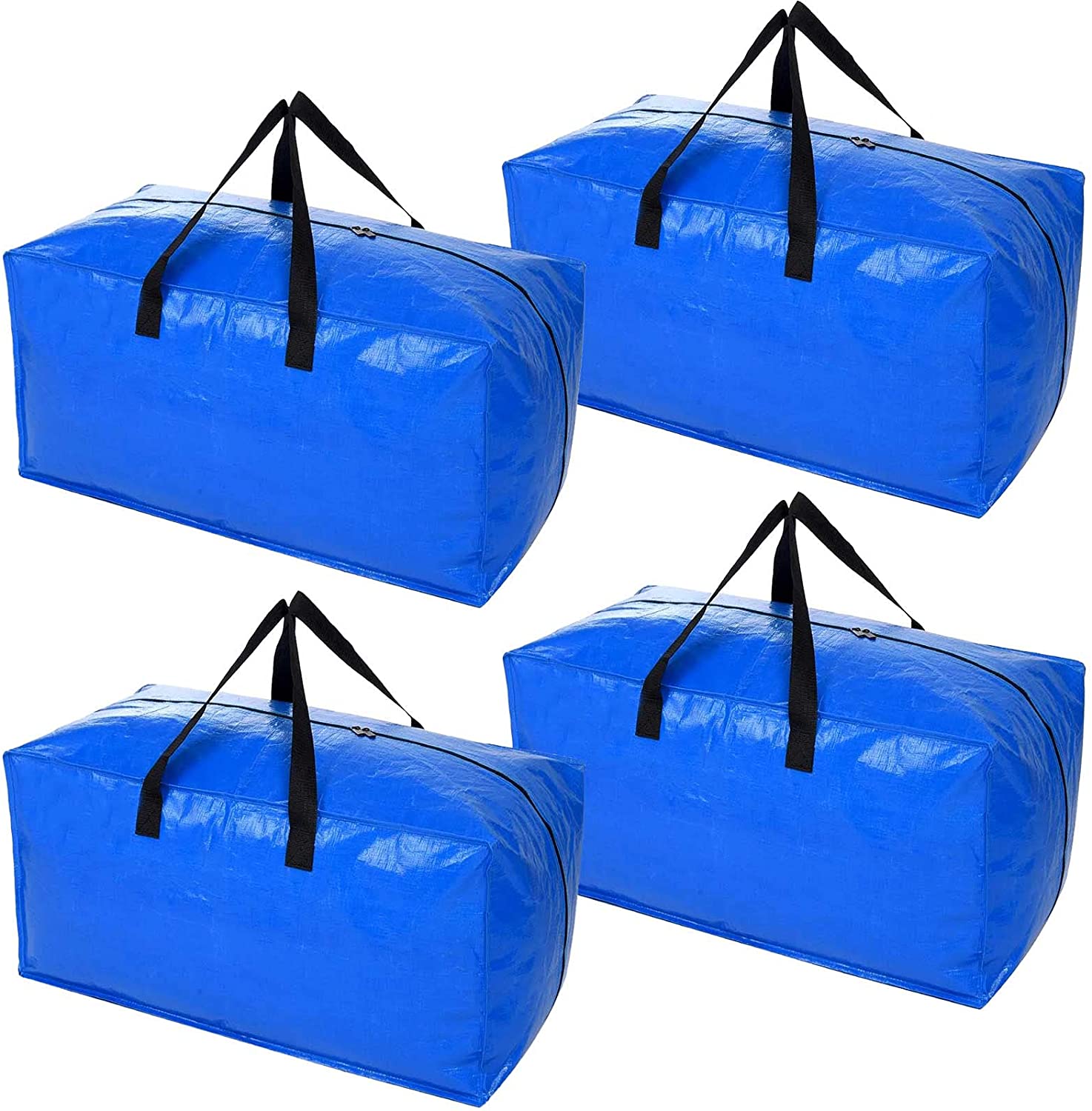 Acnusik Extra Large Storage Bags Heavy Duty Moving Bags, XL Moving Totes Cloth Storage Bags with Zippers for Clothing Storage, College Moving
